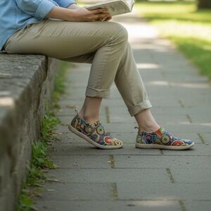 UIN Blossom Wonder ®
Mandala Slip-On
Canvas Loafers
 Size 7 1/2